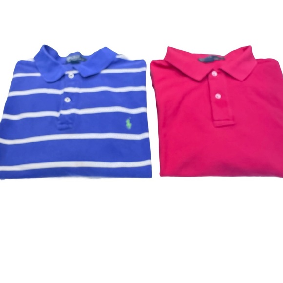 POLO RALPH LAUREN *2* Size 4XB Mens Polo Shirts 1 Blue Stripe 1 Red Size 4XB - Picture 1 of 11